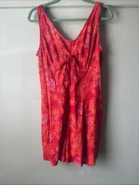 Vintage Basic Editions bright summer floral shorts romper